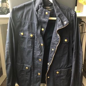 Jcrew twill jacket in navy size medium